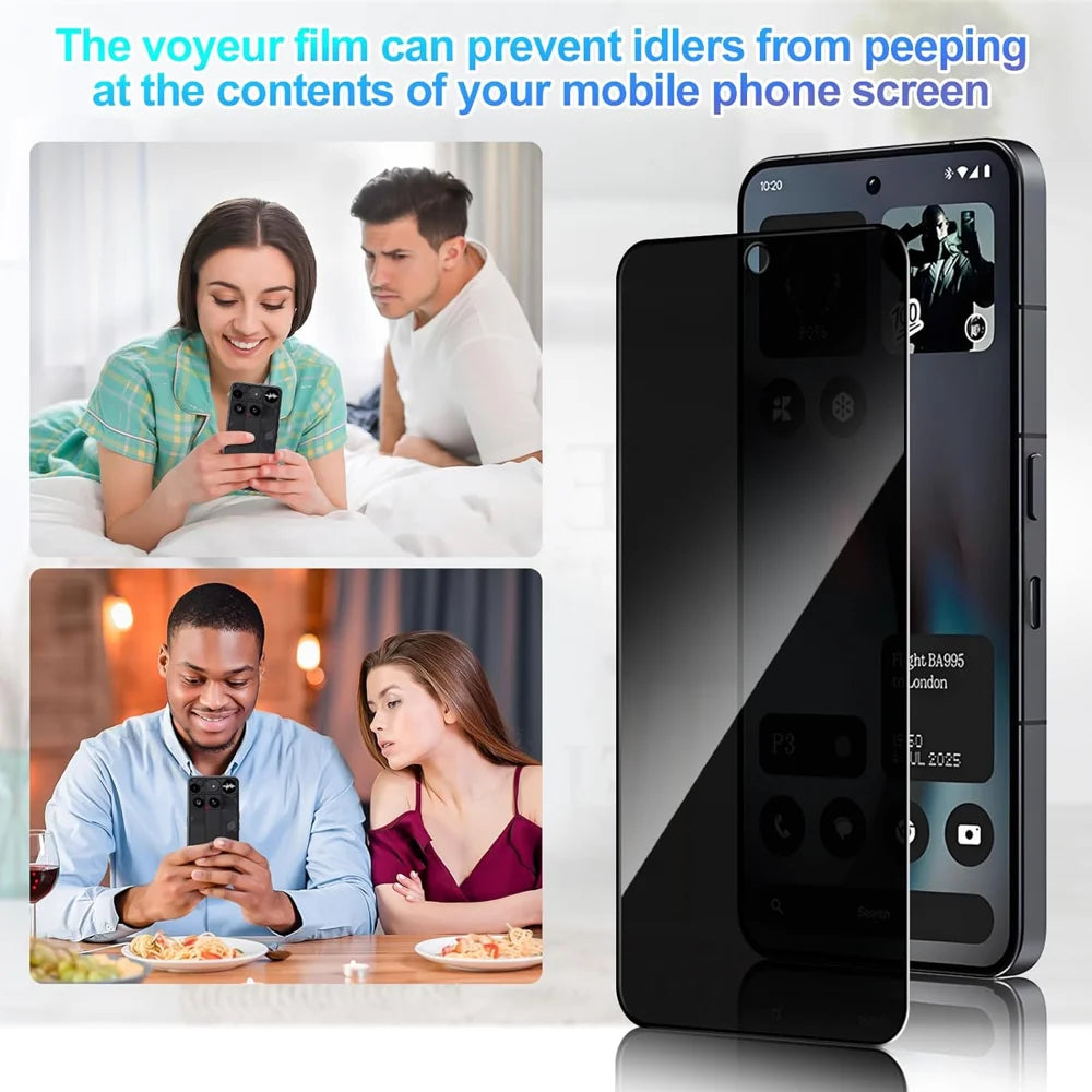 For Nothing phone (1) 5G Anti Spy Privacy Full Screen Protector Black Edge High Aluminium-silicon Glass Film - As Shown - 7