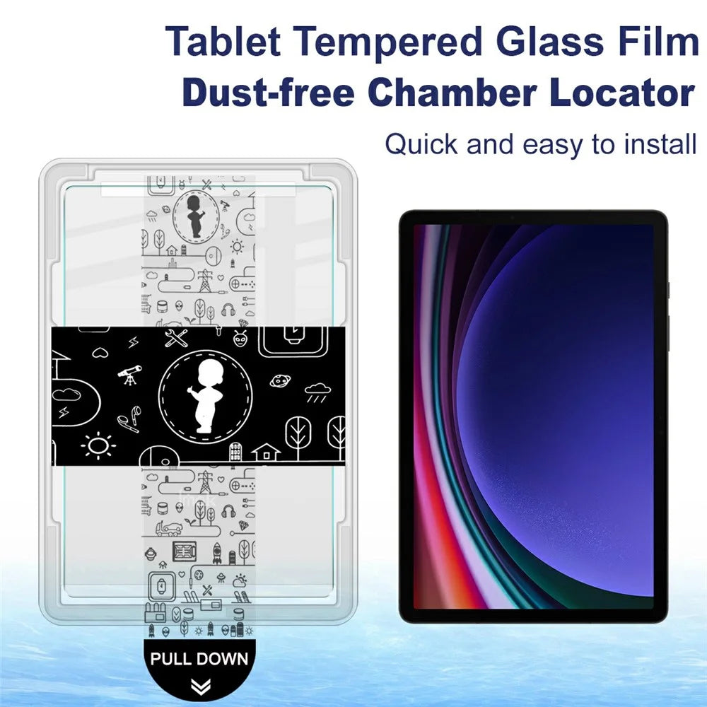 IMAK For Samsung Galaxy Tab S9  /  S10 FE Tempered Glass Full Screen Protector with Dust-free Installation Tool - Transparent - 3