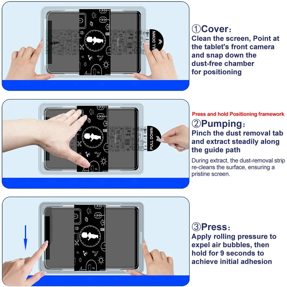 IMAK For vivo Pad Air  /  iQOO Pad Air Tempered Glass Full Screen Protector with Dust-free Installation Tool - Transparent - 7