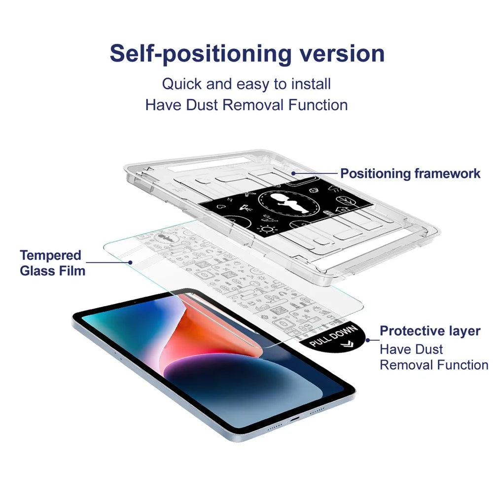 IMAK For vivo Pad2  /  Pad3  /  Pad5  /  Oppo Pad 5 Tempered Glass Full Screen Protector with Dust-free Installation Tool - Transparent - 6
