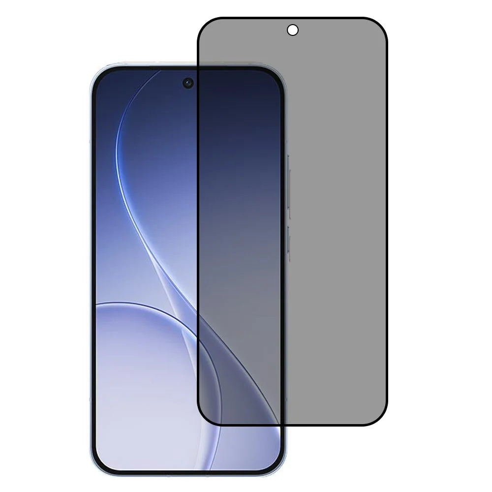 Anti-Peep Tempered Glass for Oppo Reno15 Pro 5G (Global)  /  Reno15 5G (China) Full Covering Silk Printing Screen Protector - 1