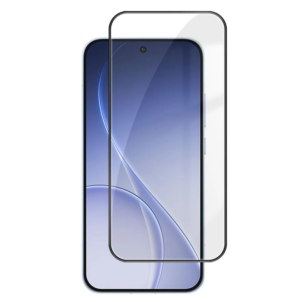 For Oppo Reno15 5G (Global) HD Full Screen Protector Silk Printing Black Edge High Aluminium-silicon Glass Film - As Shown - 1