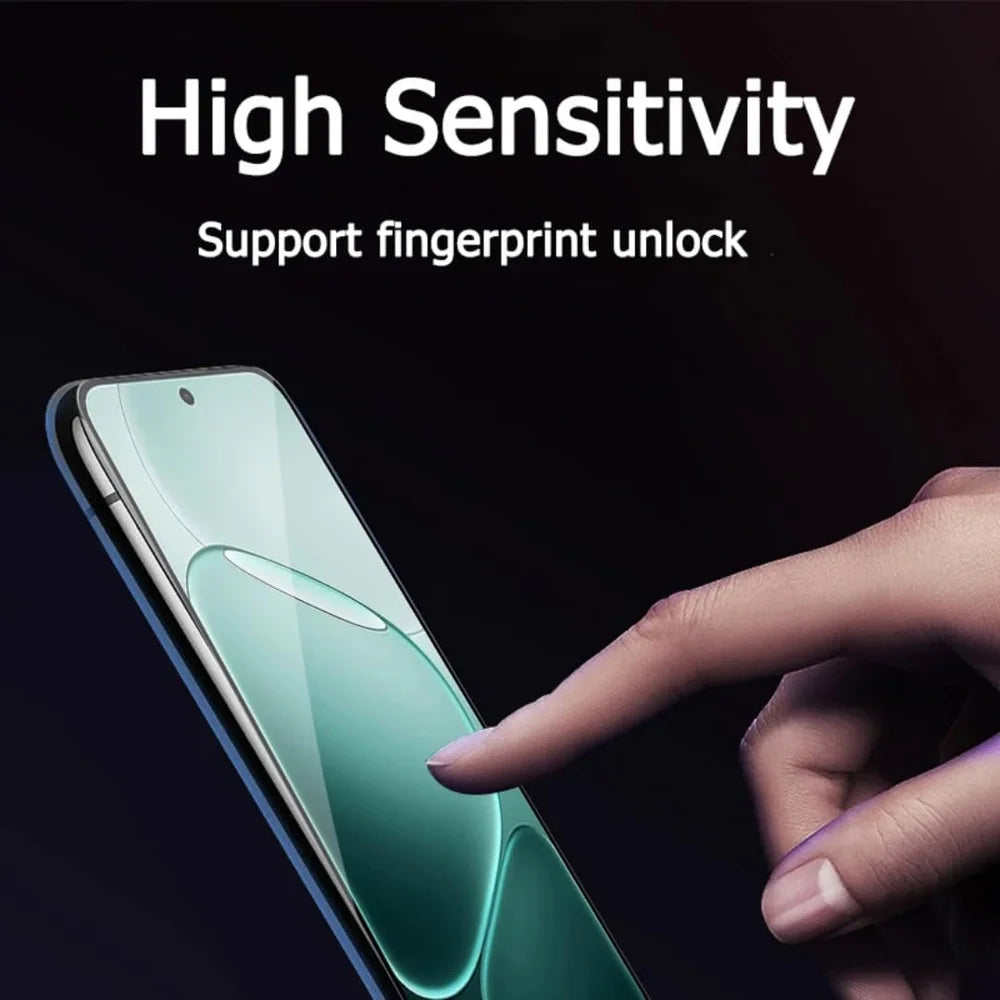 For Oppo Reno15 5G (Global) HD Full Screen Protector Silk Printing Black Edge High Aluminium-silicon Glass Film - As Shown - 4