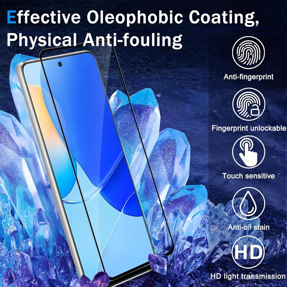 For Huawei nova 15 5G HD Full Screen Protector Silk Printing Black Edge High Aluminium-silicon Glass Film - As Shown - 4