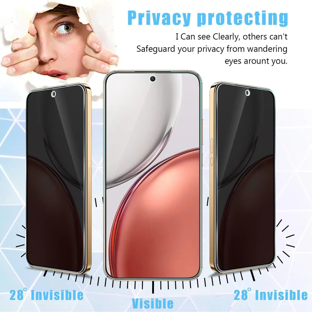 For Honor X8d 4G Anti Spy Privacy Full Screen Protector Black Edge High Aluminium-silicon Glass Film - As Shown - 3