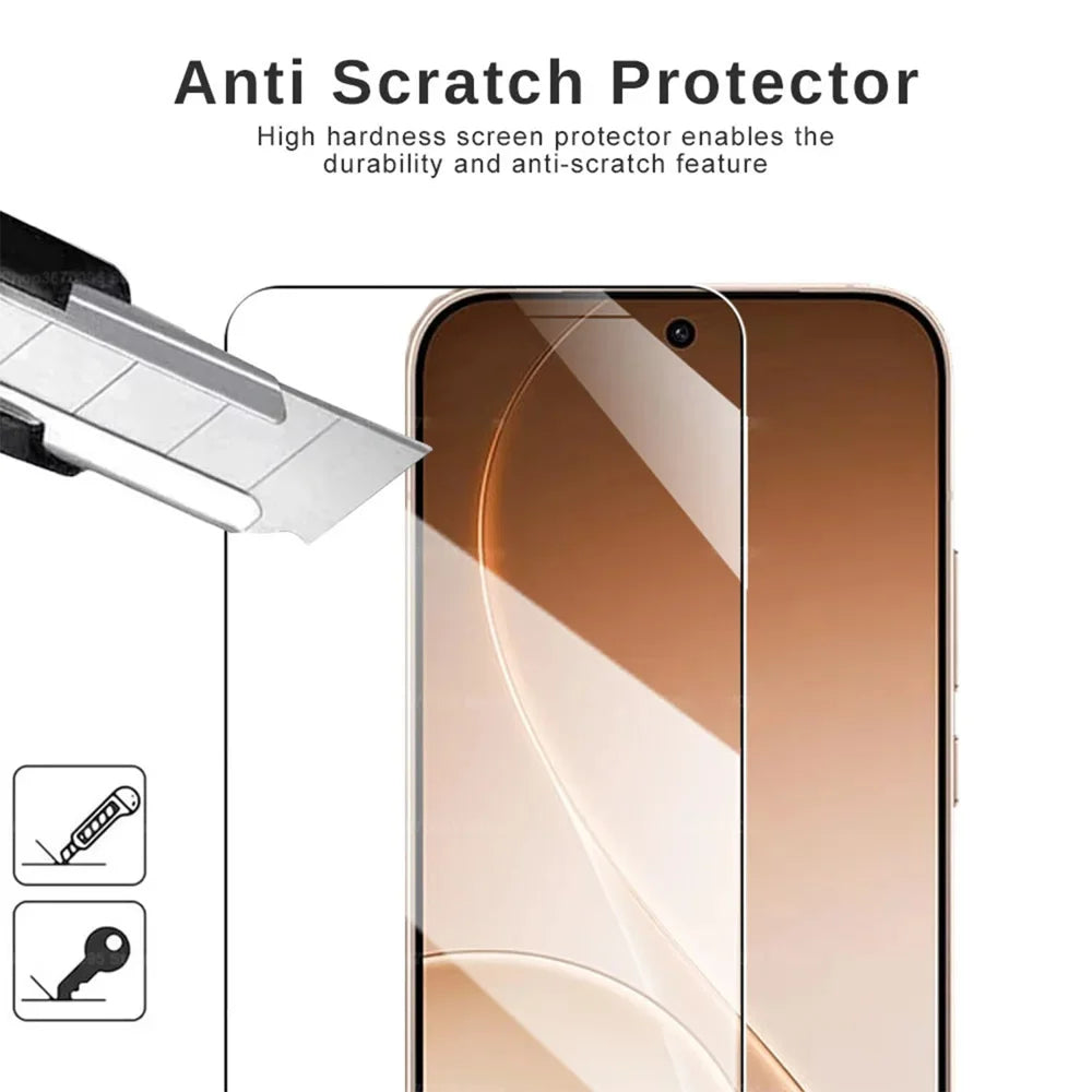 For Oppo A6 Pro 5G 10Pcs HD Screen Protector High Aluminium-silicon Anti-fingerprint Tempered Glass Film (Not Complete Covering) - As Shown - 6