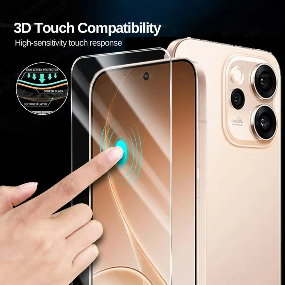 For Oppo A6t Pro 4G 10Pcs HD Screen Protector High Aluminium-silicon Anti-fingerprint Tempered Glass Film (Not Complete Covering) - As Shown - 4