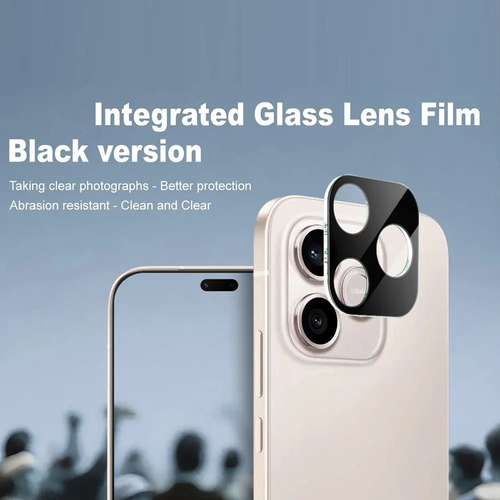 IMAK For Honor 600 Lite 5G Tempered Glass Full Cover Lens Film + Acrylic Cap - Black - 2