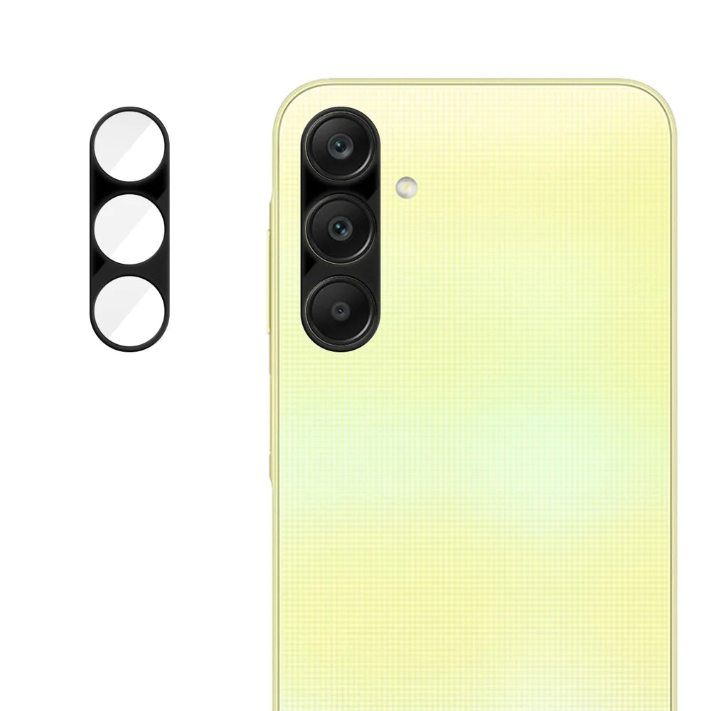 For Samsung Galaxy A15 4G / Galaxy A15 5G Full Cover Camera Lens Protector Silk Print HD Anti Fingerprint AR Tempered Glass Lens Film - Black - 1