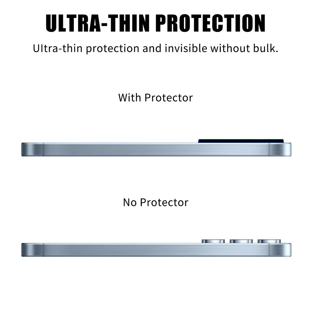For Samsung Galaxy A55 5G Full Cover Camera Lens Protector High Definition Anti Fingerprint AR Tempered Glass Lens Film - Transparent - 3