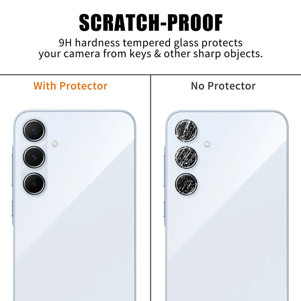 For Samsung Galaxy A55 5G Full Cover Camera Lens Protector High Definition Anti Fingerprint AR Tempered Glass Lens Film - Transparent - 4
