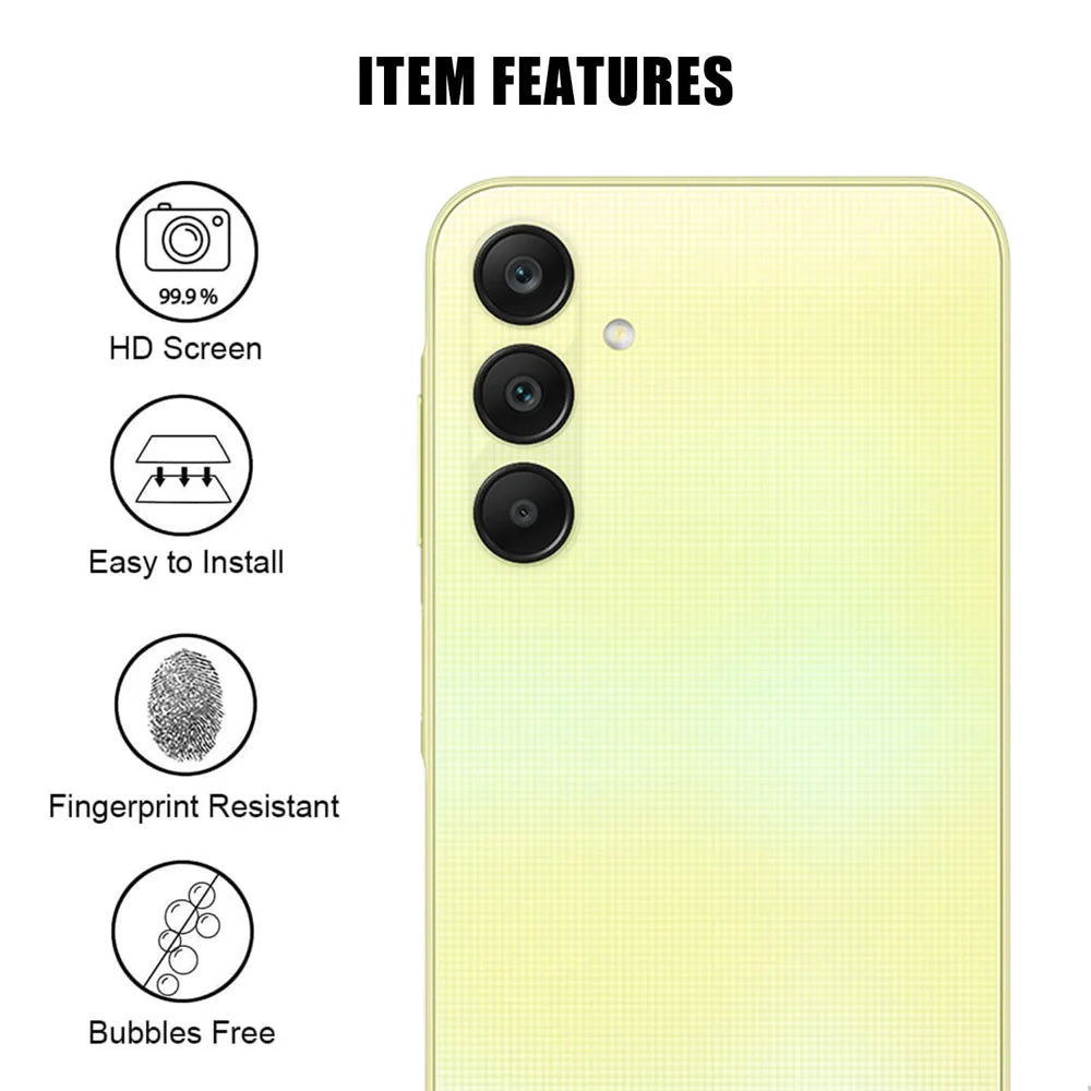 For Samsung Galaxy A25 5G (Global) (161mm) Full Cover Camera Lens Protector High Definition Anti Fingerprint AR Tempered Glass Lens Film - Transparent - 2