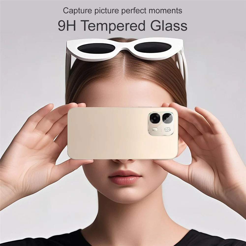 IMAK For Oppo A6 Pro 5G (India) Camera Lens Protector Slim Tempered Glass Full Coverage Lens Film - Transparent - 3