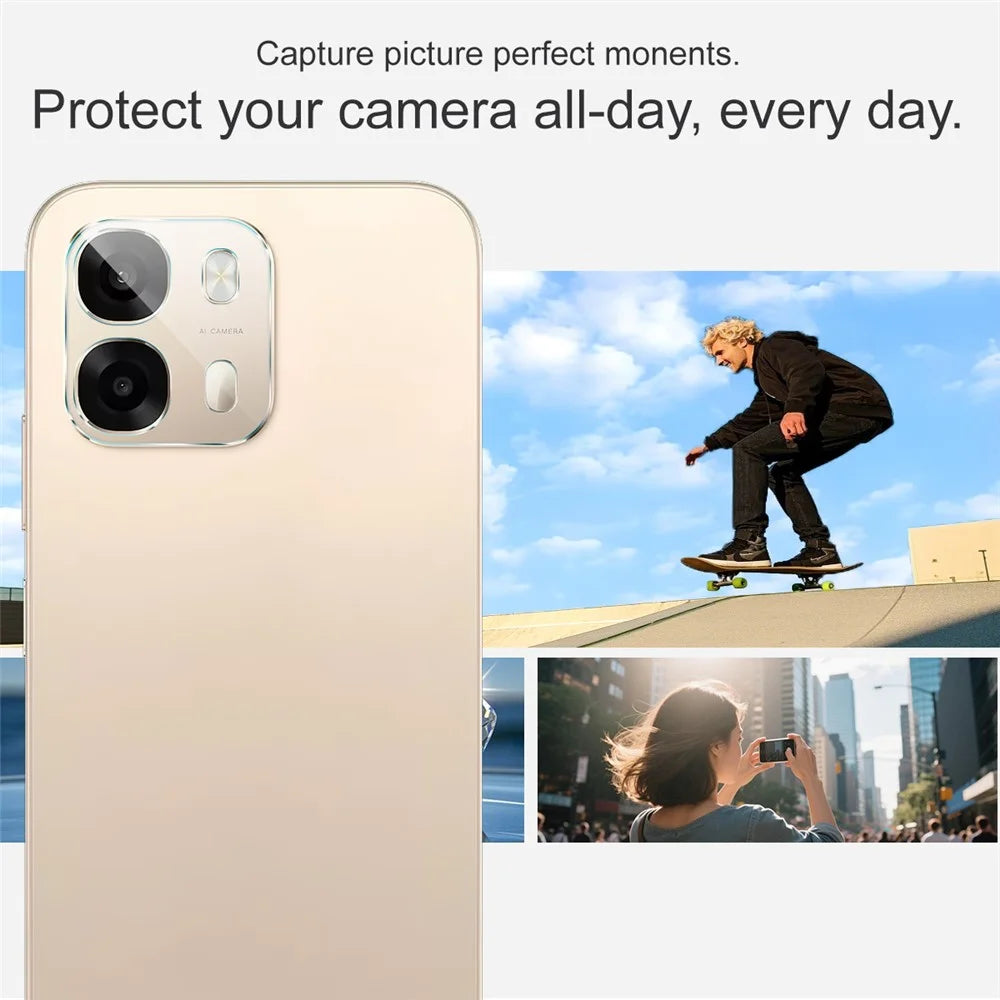 IMAK For Oppo A6 Pro 5G (India) Camera Lens Protector Slim Tempered Glass Full Coverage Lens Film - Transparent - 4