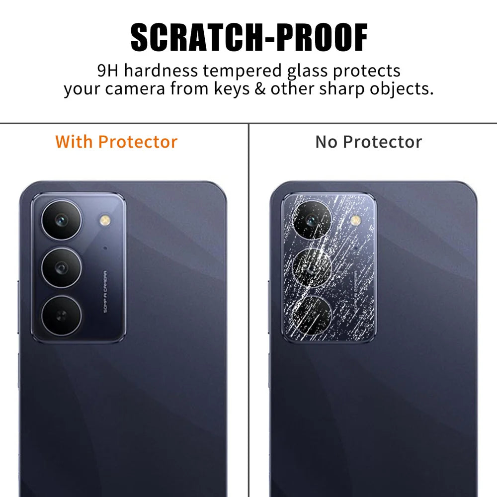 For Realme C75x Full Cover Camera Lens Protector High Definition Anti Fingerprint AR Tempered Glass Lens Film - Transparent - 4