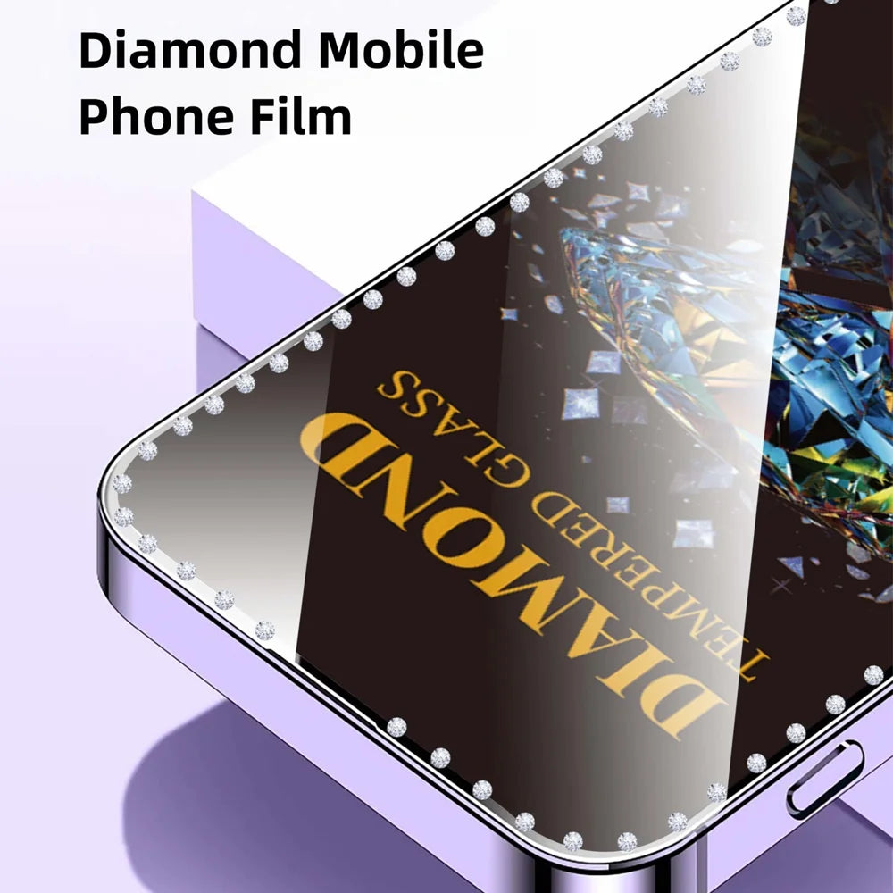 For Samsung Galaxy A15 5G / Galaxy A15 4G 10Pcs Tempered Glass Diamond Silk Printing Full Screen HD Anti-Static Screen Protector - Transparent - 5