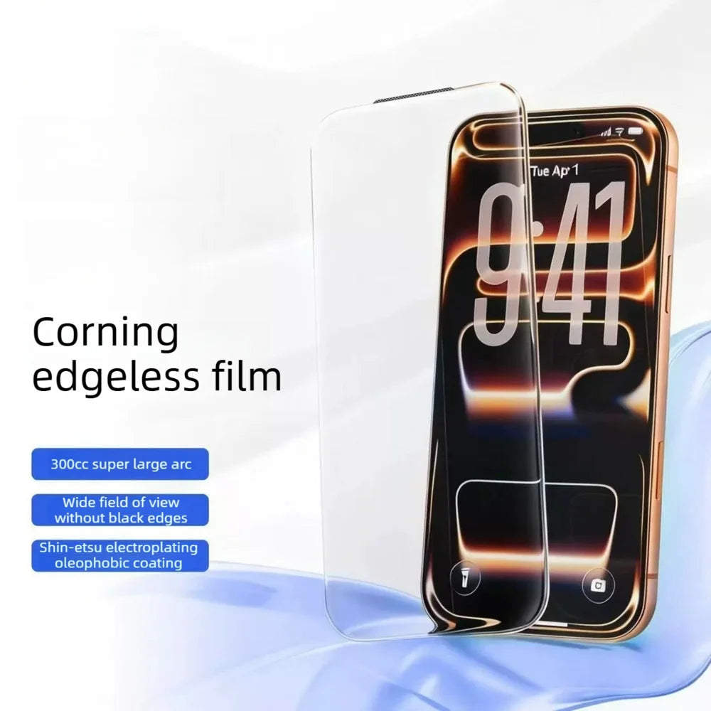 For iPhone Air 10Pcs Tempered Glass Film 9H+ 300CC Edgeless Anti Static HD Full Screen Protector - Transparent - 3