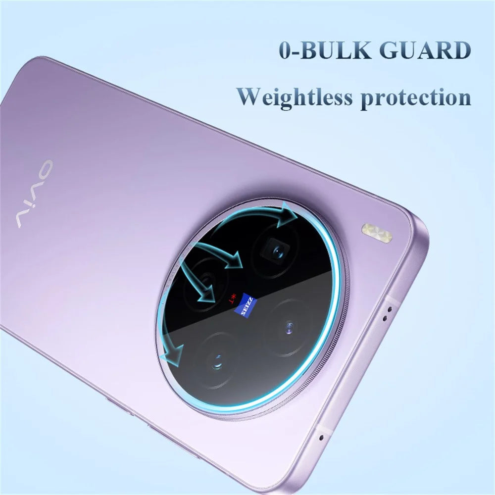 LEREACH for vivo X200s 5G Camera Lens Protector Full Cover High Aluminium-silicon Glass Lens Film with Auto-Align Installation Frame - Transparent with Black Edge - 7