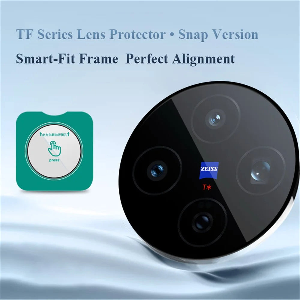 LEREACH 2Pcs for vivo X200s 5G Camera Lens Protector Full Cover High Aluminium-silicon Glass Lens Film with Auto-Align Installation Frame - Transparent with Black Edge - 3