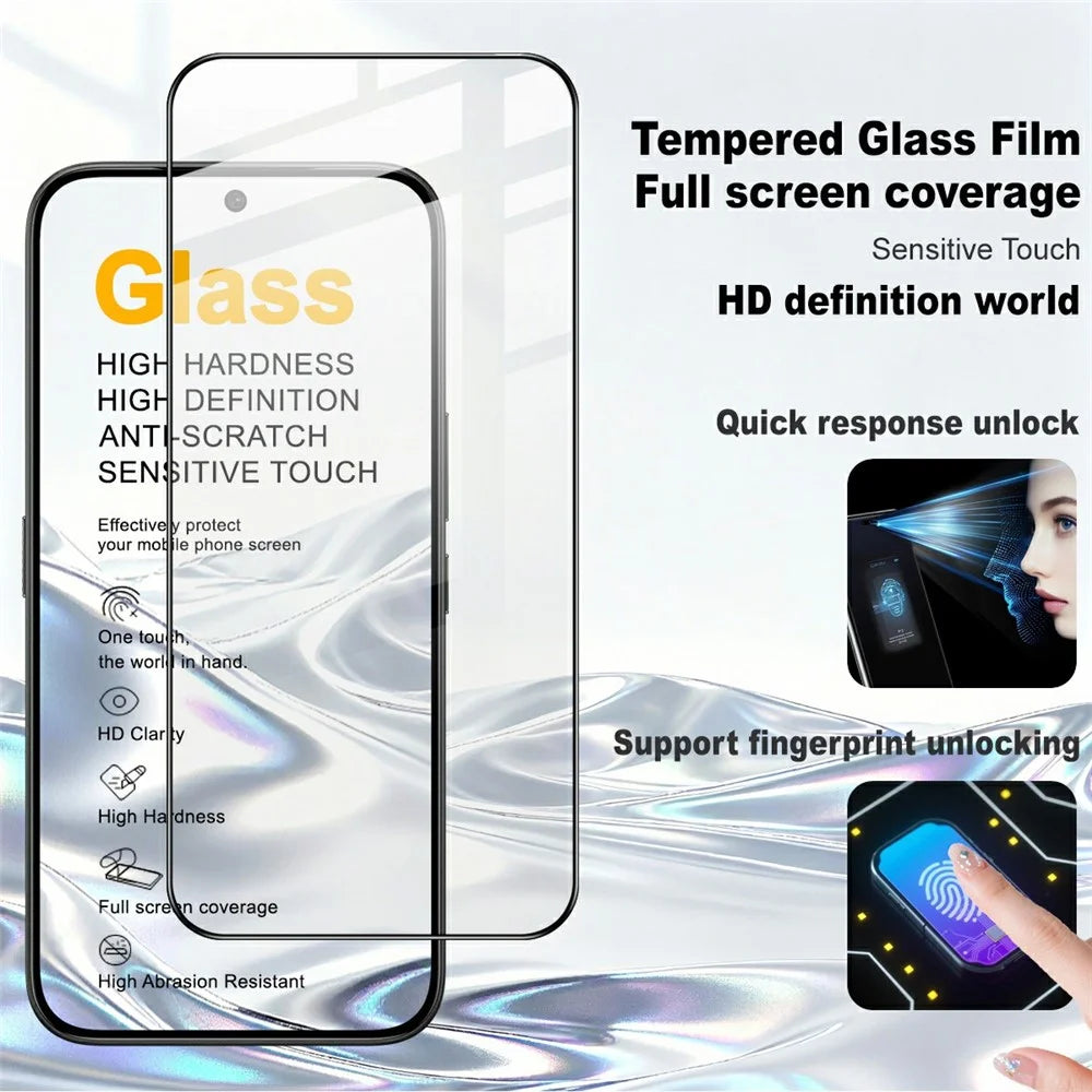 IMAK Pro+ Series For TECNO Camon 50 4G Screen Protector Full Coverage Tempered Glass Film (Fingerprint Unlock) - Transparent - 2