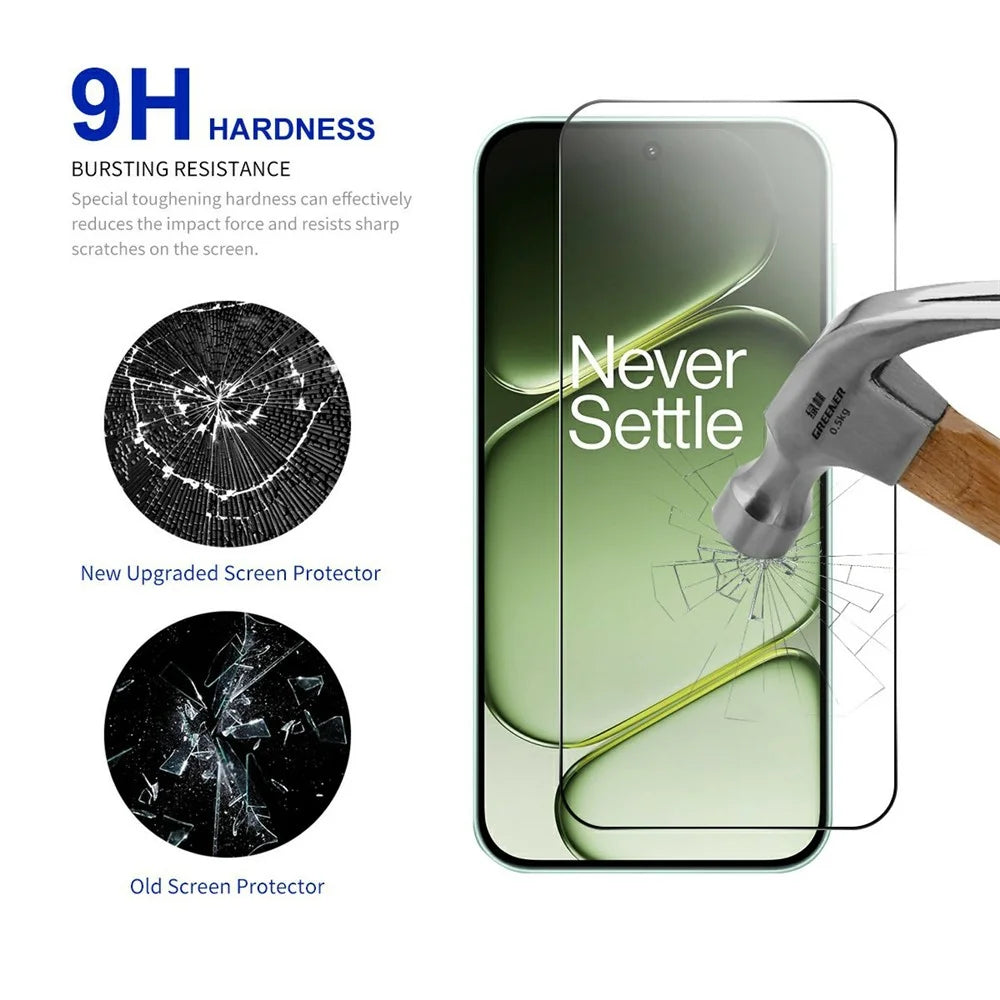 RURIHAI Screen Protector for OnePlus Nord CE6 5G / Nord 6 5G / Turbo 6V 5G / Turbo 6 5G High Aluminum-Silicon Glass Phone Screen Film - 3