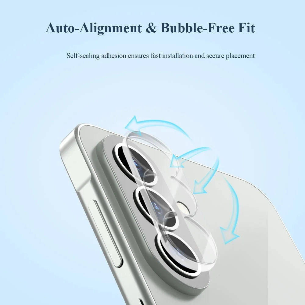 LEREACH 2Pcs for Samsung Galaxy A37 5G Camera Lens Protector 3D Full Coverage Tempered Glass Acrylic One-Piece Lens Film - Transparent - 7