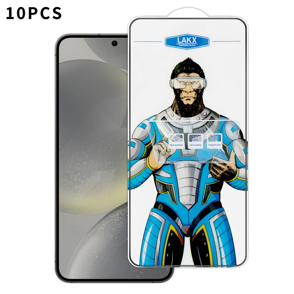 For Samsung Galaxy S24 10Pcs High Definition Tempered Glass Anti-fingerprint Anti-static Electroplating Full Screen Protector - Transparent - 1