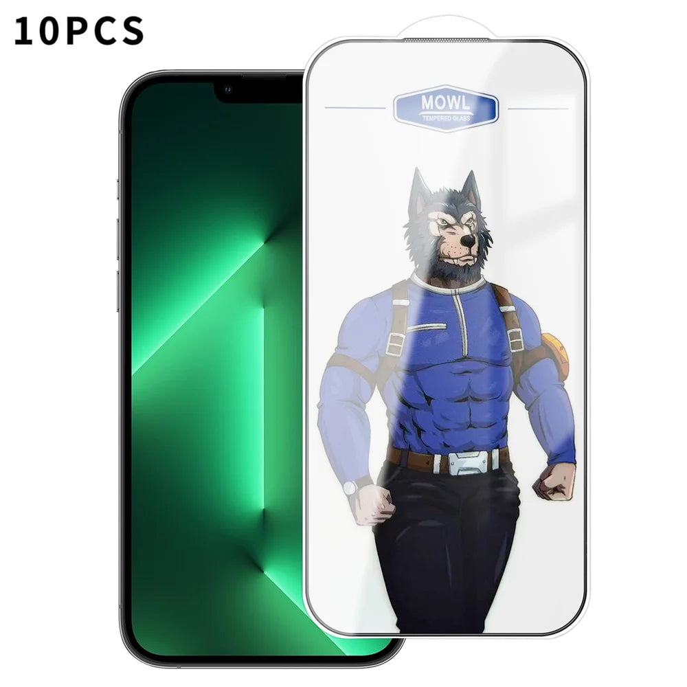 For iPhone 13 Pro 10Pcs HD Tempered Glass Anti-fingerprint Shatterproof Full Size Screen Protector - Transparent - 1