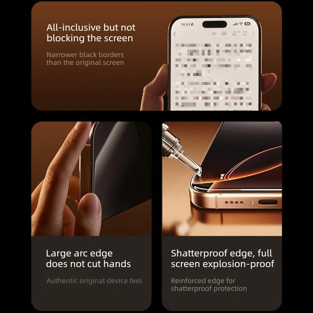 For iPhone Air 10Pcs HD Tempered Glass Anti-fingerprint Shatterproof Full Size Screen Protector - Transparent - 3