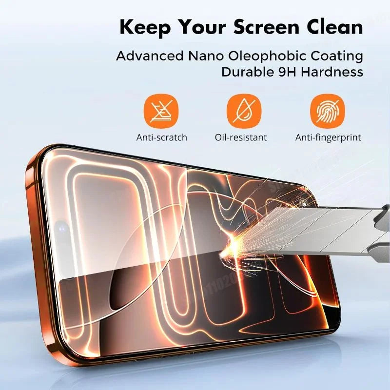 For iPhone 14 Pro 10Pcs Tempered Glass 3D Full Coverage 300CC Edgeless Anti Static Screen Protector - Transparent - 3