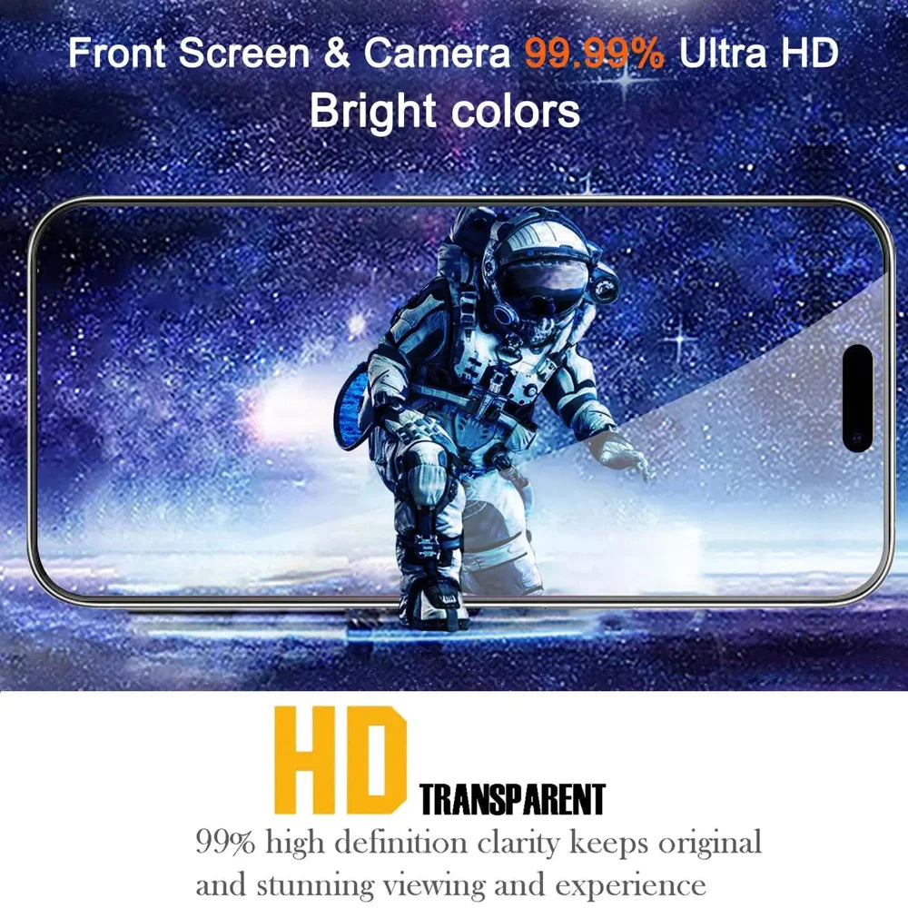 For iPhone 14 10Pcs Tempered Glass 3D Full Coverage 300CC Edgeless Anti Static Screen Protector - Transparent - 6