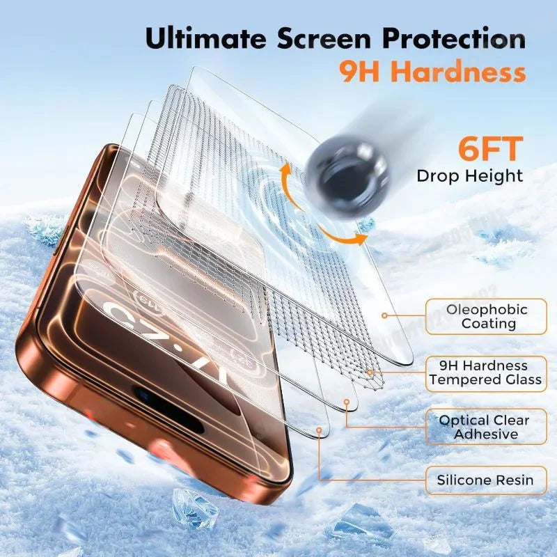 For iPhone 13 Pro 10Pcs Tempered Glass 3D Full Coverage 300CC Edgeless Anti Static Screen Protector - Transparent - 2