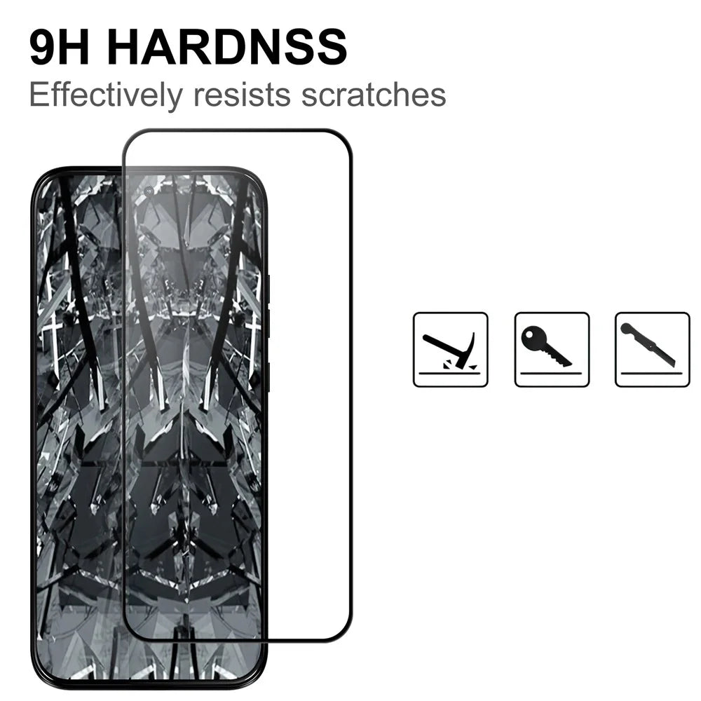 For Motorola Moto G87 5G / G67 5G / G77 5G AGC Tempered Glass with Black Edge Full Glue Full Coverage Screen Protector - 3