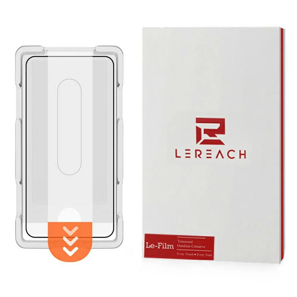 LEREACH For Samsung Galaxy A36 5G Tempered Glass Full Screen Protector Anti-Fingerprint Film with Dust-Free Installation Tool - Black - Black - 1