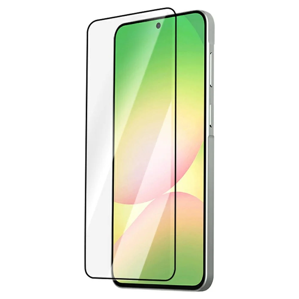 LEREACH For Samsung Galaxy A37 5G Tempered Glass Full Screen Protector Anti-Fingerprint Film with Dust-Free Installation Tool - Black - 2