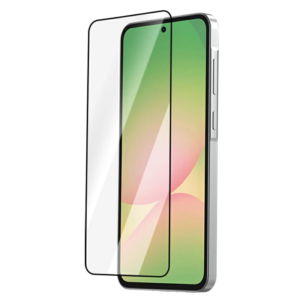 LEREACH For Samsung Galaxy A55 5G Tempered Glass Full Screen Protector Anti-Fingerprint Film with Dust-Free Installation Tool - Black - 2