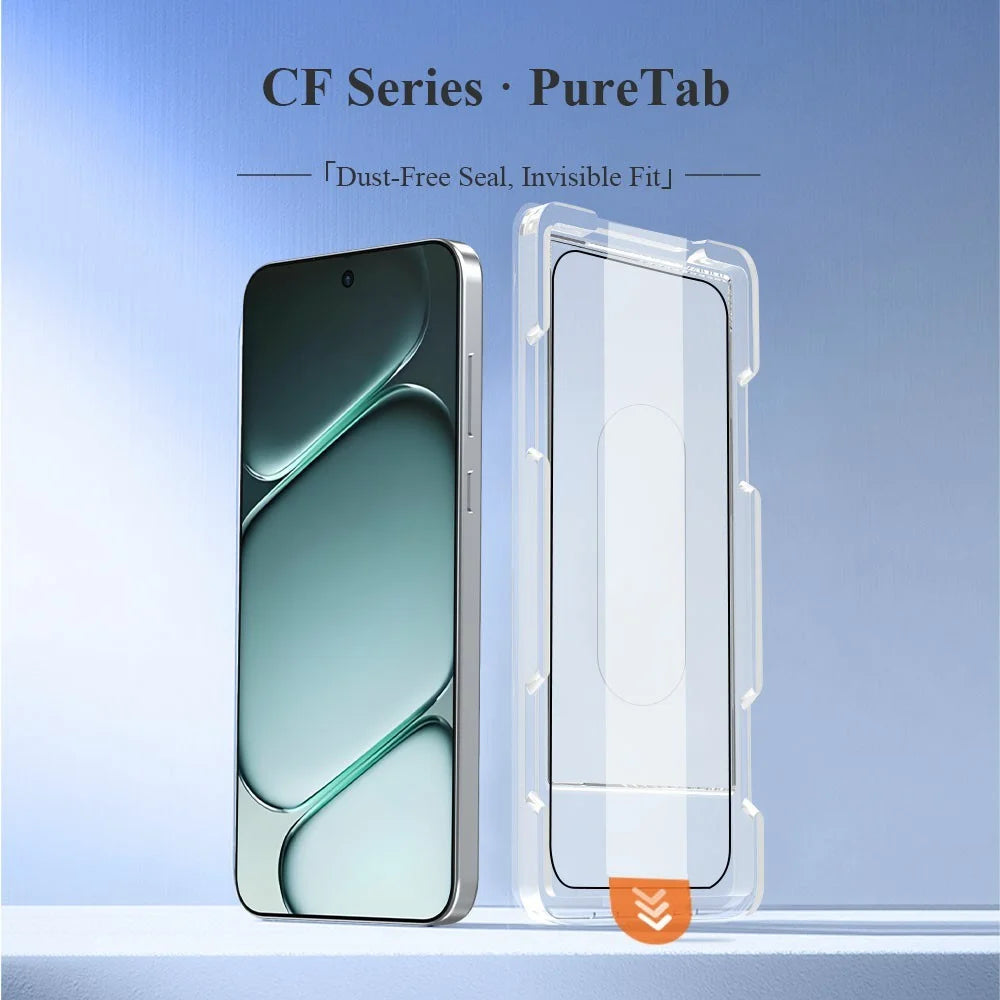 LEREACH 2Pcs For OnePlus Ace 6 5G Tempered Glass Full Screen Protector Anti-Fingerprint Film with Dust-Free Installation Tool - Black - 4