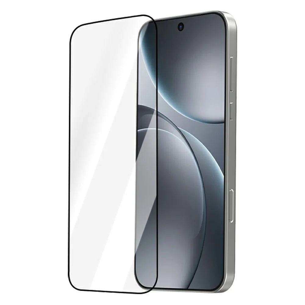 LEREACH For Oppo Find X9s 5G / Find X9 5G Tempered Glass Full Screen Protector Anti-Fingerprint Film with Dust-Free Installation Tool - Black - 2