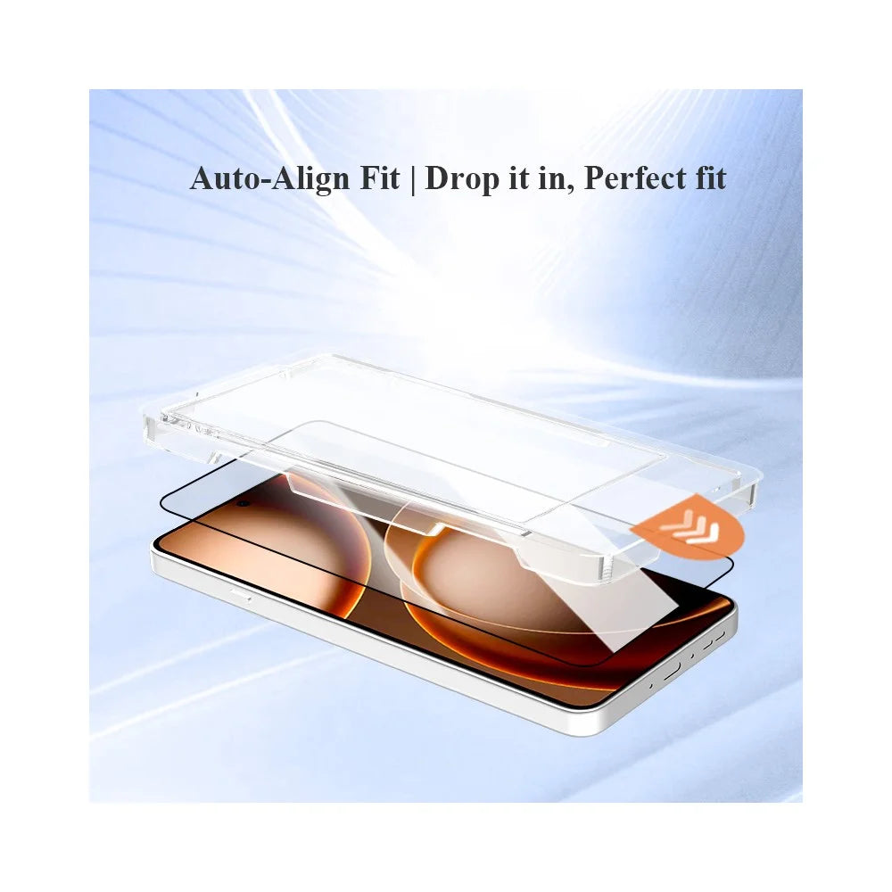 LEREACH 2Pcs For Oppo Find X9 Ultra 5G Tempered Glass Full Screen Protector Anti-Fingerprint Film with Dust-Free Installation Tool - Black - 5