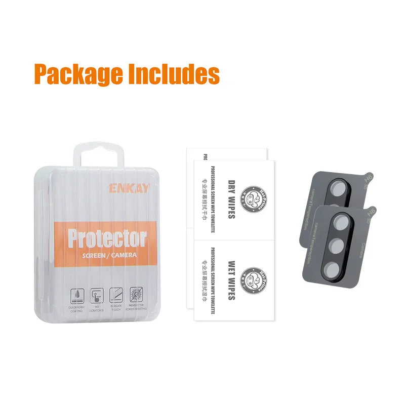 Hat Prince for Samsung Galaxy Z Fold8 Ultra 2Pcs Camera Lens Protector ENKAY Hat-Prince Integrated Tempered Glass Lens Film - Black - 7
