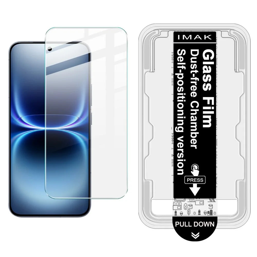 IMAK H Series For vivo iQOO 15 Ultra 5G Tempered Glass Screen Protector Easy Installation Film with Auto Dust-Remove Tool - Transparent Kit (NOT Complete Covering) (Fingerprint Unlock) - 1