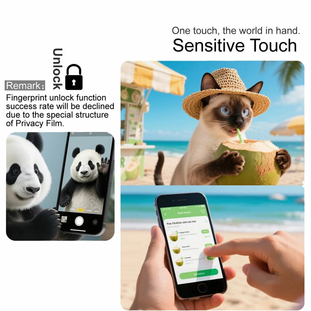 IMAK For Oppo Find N6 5G Anti Peep Tempered Glass Screen Protector Full Coverage - Black - 5