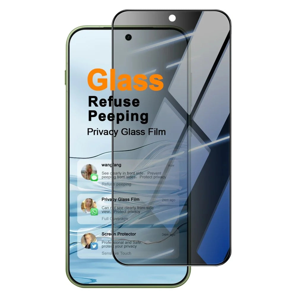 IMAK For OnePlus 15T 5G Privacy Screen Protector Anti Peep Full Cover Tempered Glass Film (Fingerprint Unlock) - Black - 1