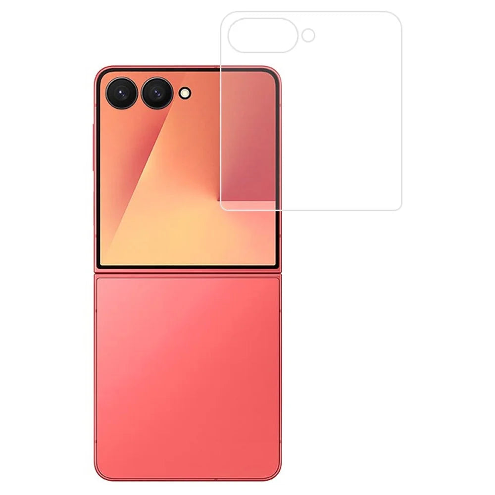 AMORUS For Samsung Galaxy Z Flip8 Rear Small Screen Protector Anti-Scratch 2.5D Arc Edge High Aluminum-silicon Glass Film, NOT Complete Covering - Transparent - 1