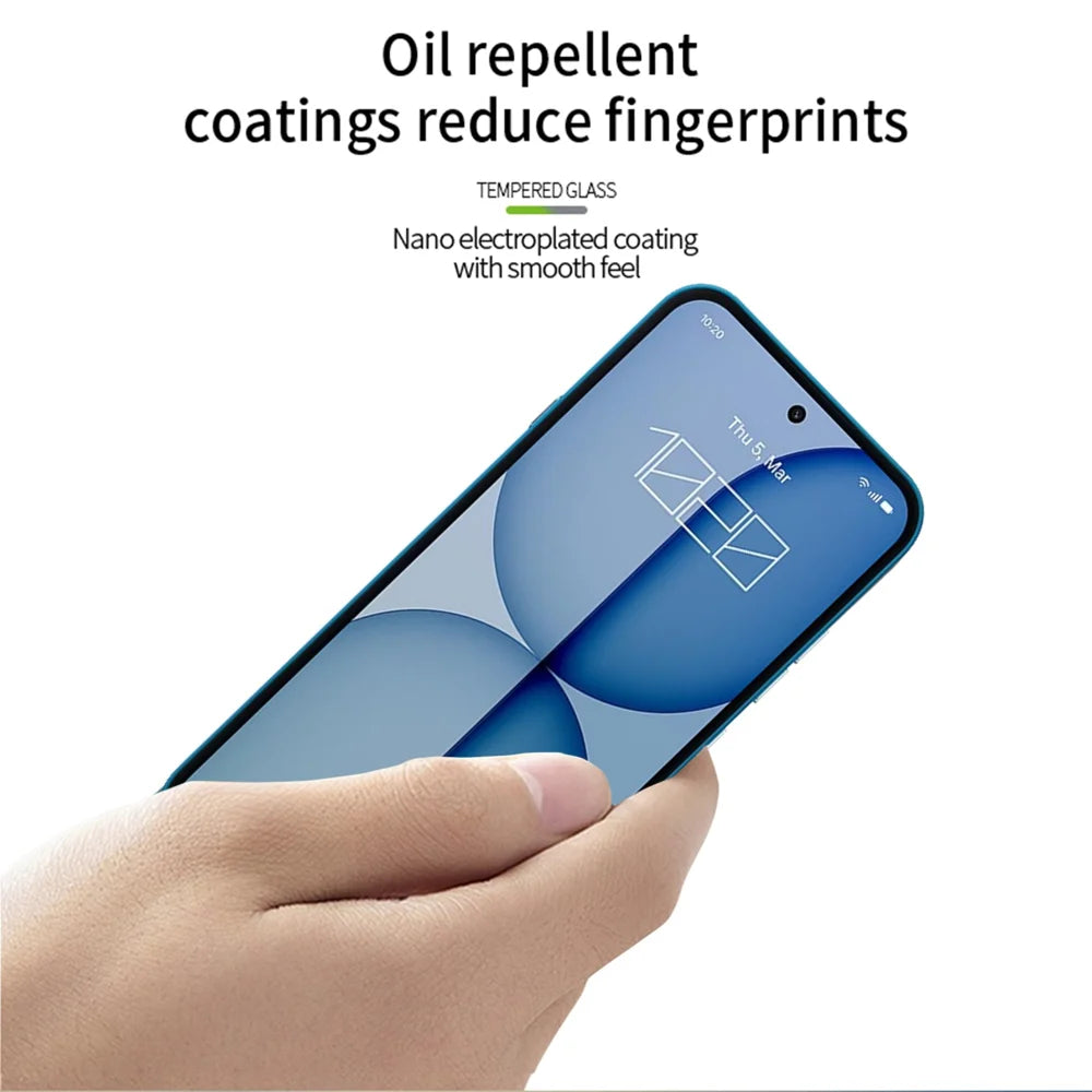 PINWUYO for Nothing Phone (4a) Tempered Glass Film  Explosion-proof 9H 3D Full Glue Full Screen Protector - Black - 4