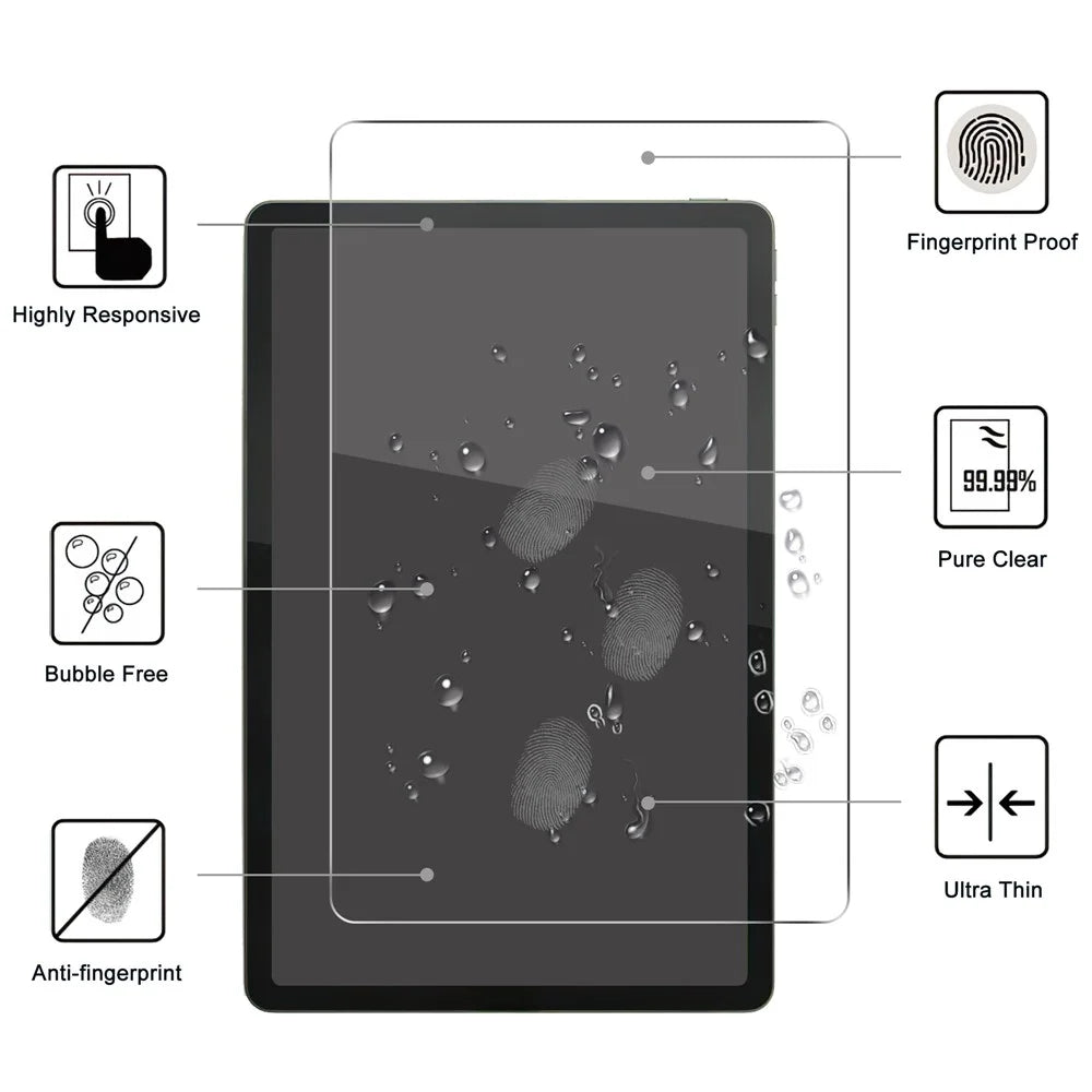 For Motorola Moto Pad (2026) Tempered Glass Screen Protector 2.5D Straight Edge Full Screen Film Full Glue - Transparent - 2