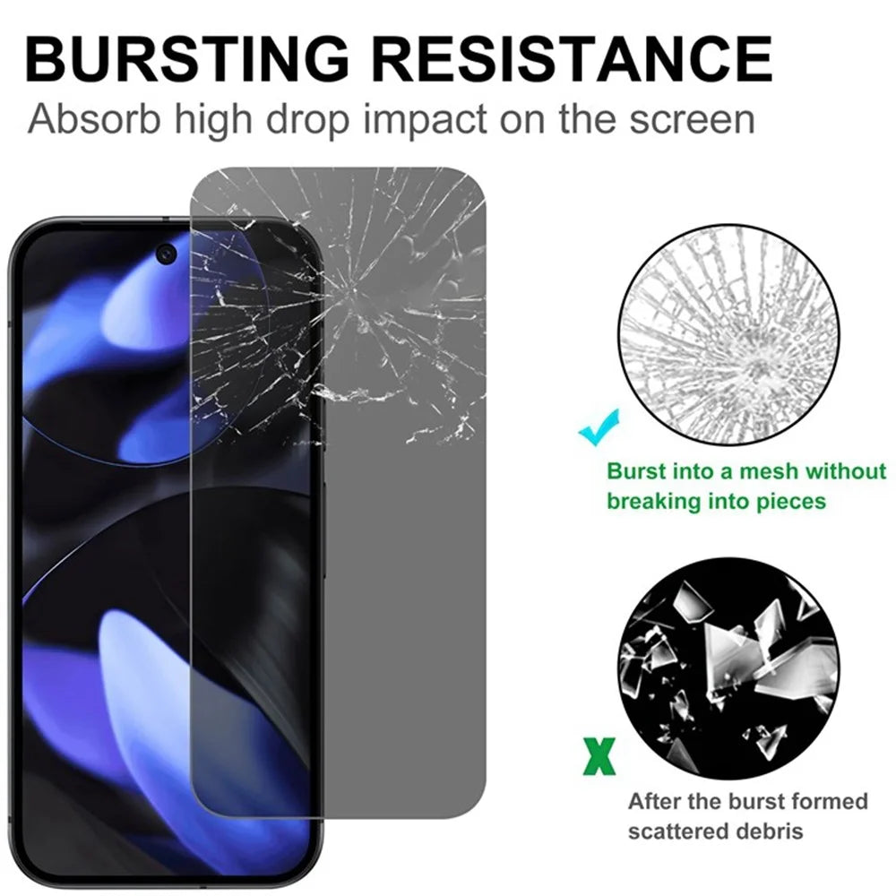 For Google Pixel 11 Pro XL Tempered Glass Screen Protector 2.5D Arc Edge Anti-Spy Film - 4