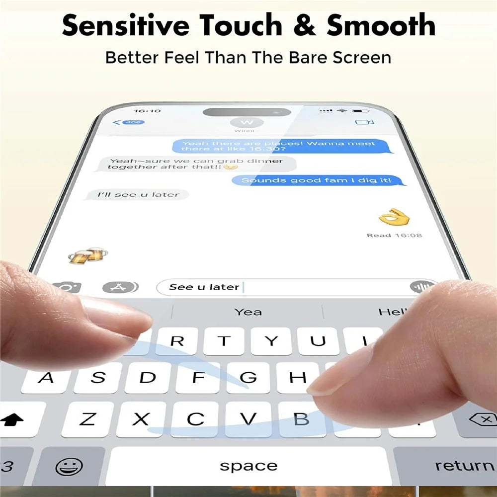 25Pcs For iPhone 18 Pro Max / 17 Pro Max Screen Protector Ultra Clear High Aluminium-silicon Glass Anti-fingerprint Film (Not Complete Covering) - 3