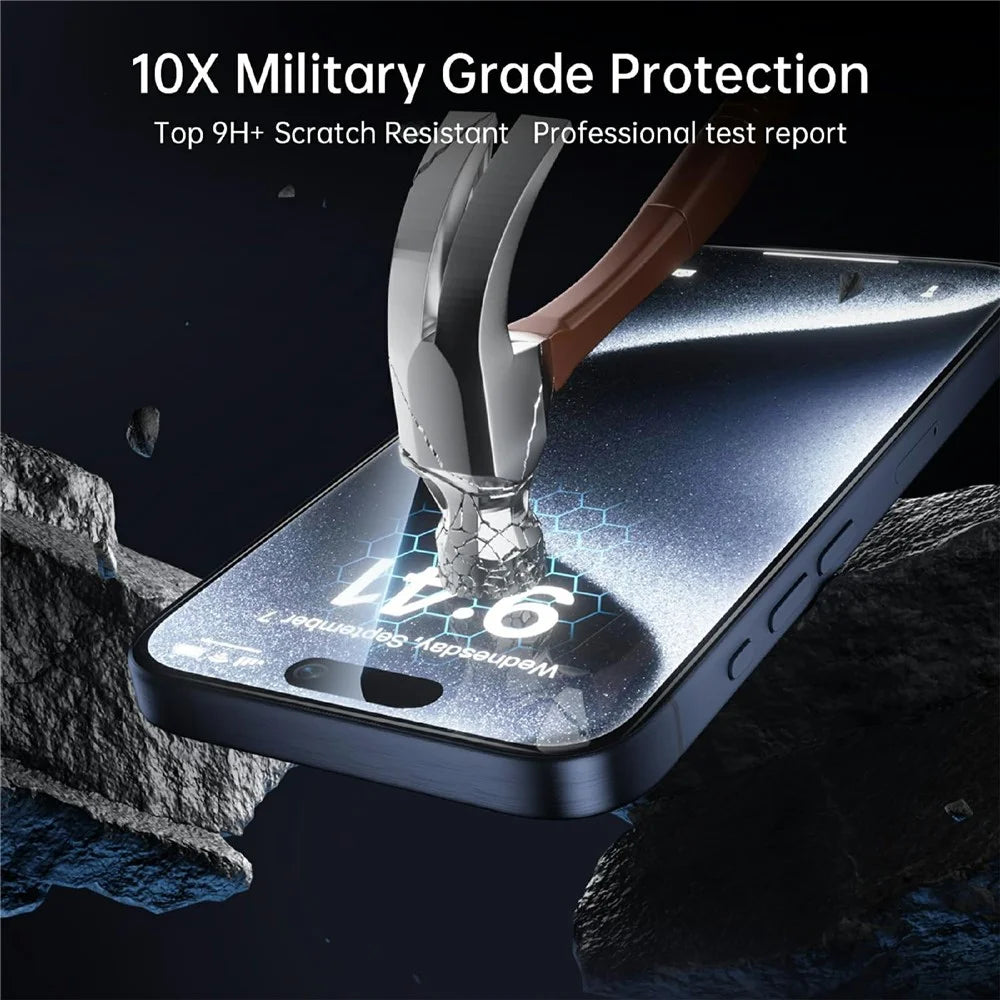 25Pcs For iPhone 18 Pro Max / 17 Pro Max Full Cover Screen Protector Silk Printing Ultra Clear High Aluminium-silicon Glass Film - 2