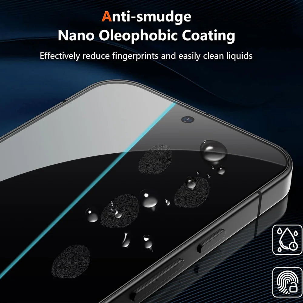 For Google Pixel 8 25Pcs Anti-spy Screen Protector Silk Printing High Aluminium-silicon Glass Full Cover Anti-fingerprint Privacy Film - Black - 4